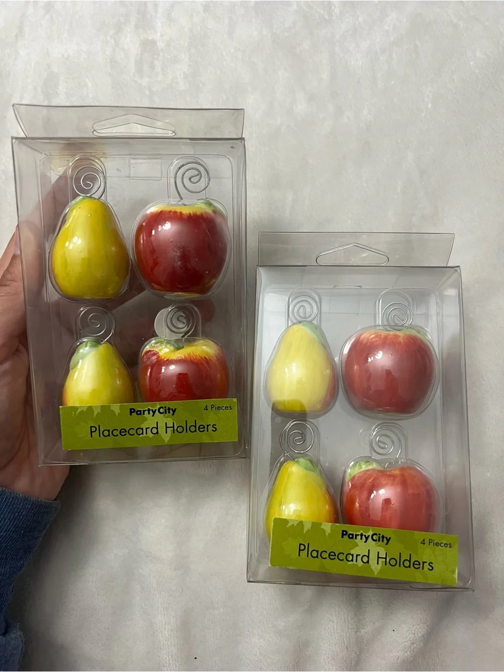 Party City Fruit Placecard Holders in Yellow & Red - 2 Packs